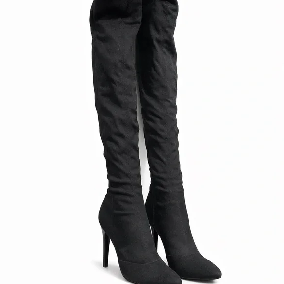 Nine West Black Over the Knee Boots - Picture 4 of 4